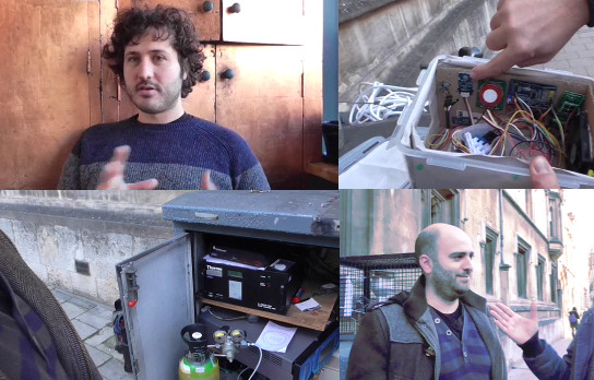 Photo of roadside air pollution monitor.